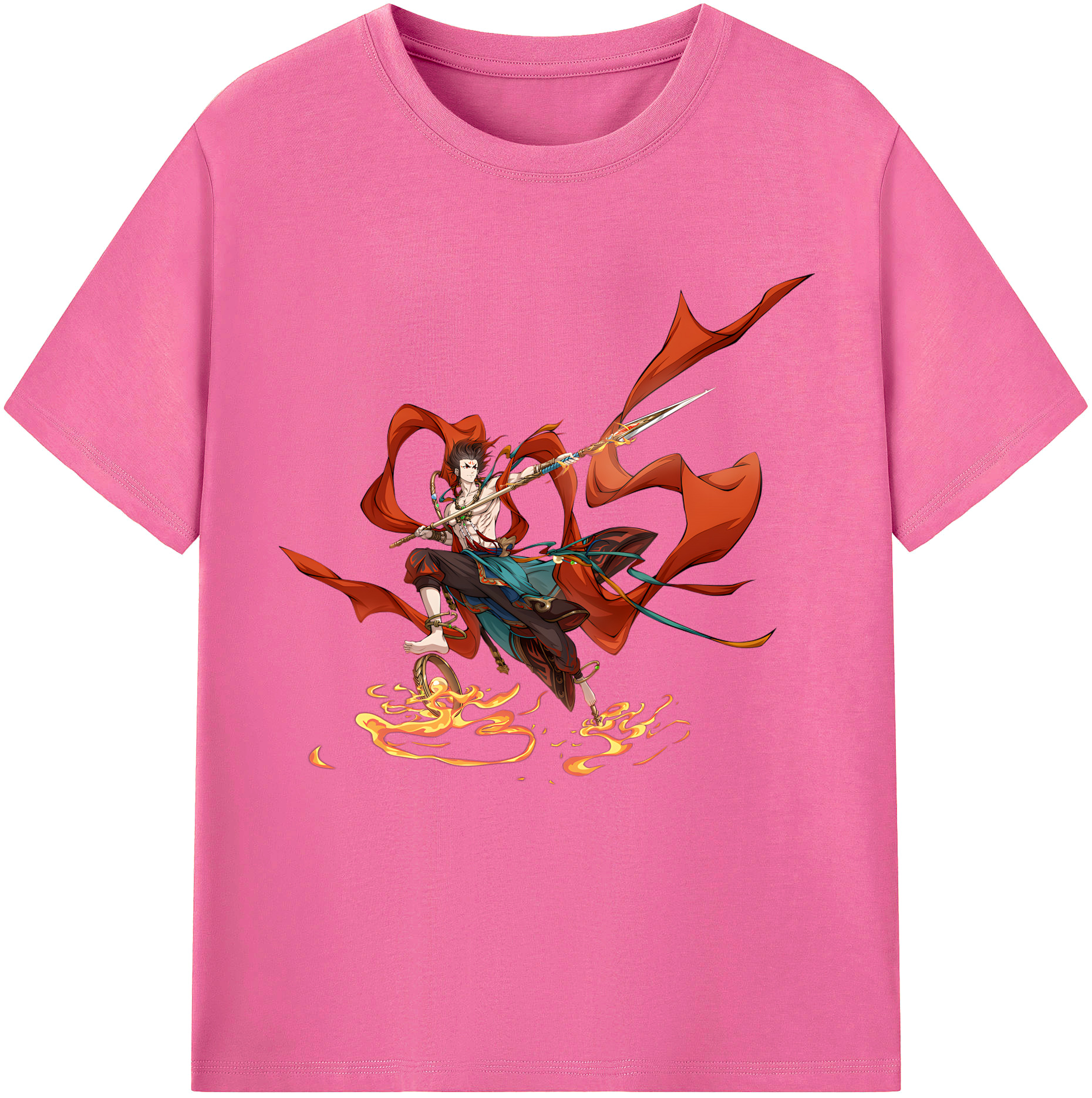 （画像用） Ne Zha 2 ナタ 魔童の大暴れ レディースカジュアルプリントTシャツ（綿100％）